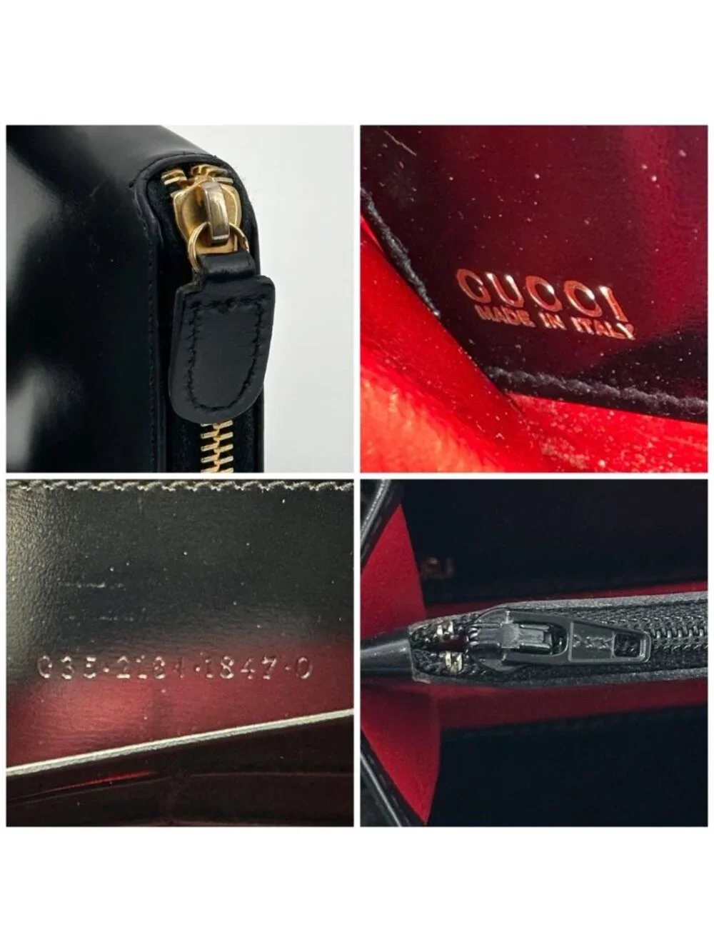 ★SOLD★ Gucci Archive Vintage Zip Around Wallet Leather - Picture 13 of 14